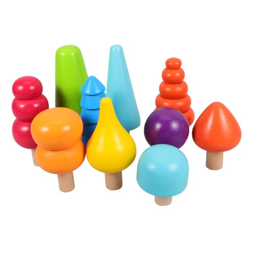 IMIKEYA 1 Satz Baumspielzeug Aus Holz Hey Klein Babyspielzeug Kind Mini-waldbaumspielzeug Stapelspiel Aus Holz Miniatur-baumspielzeug Aus Holzbäumen Mini-baumspielzeug von IMIKEYA