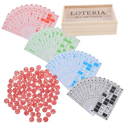 IMIKEYA Tragbares Spiel Für Jungen Und Mädchen Russisches Bingo-zahlenset Mit Brettstücken Kognitive Teamarbeit von IMIKEYA