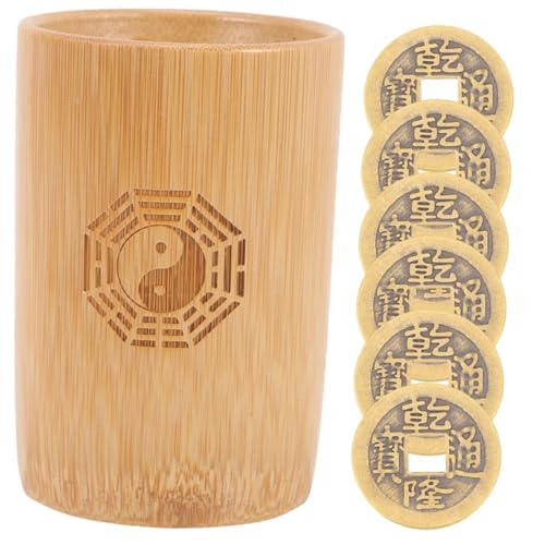 IMIKEYA 1 Satz Chinesischen Wahrsage Münzen und Bambusbehälter für Feng Shui und Divination für Familienfeiern Neujahrsrituale und Spirituelle Spiele IMIKEYA 1 Satz Chinesischen Wahrsage Münzen und Bambusbehälter für Feng Shui und Divination für Familienfeiern Neujahrsrituale und Spirituelle Spiele von IMIKEYA