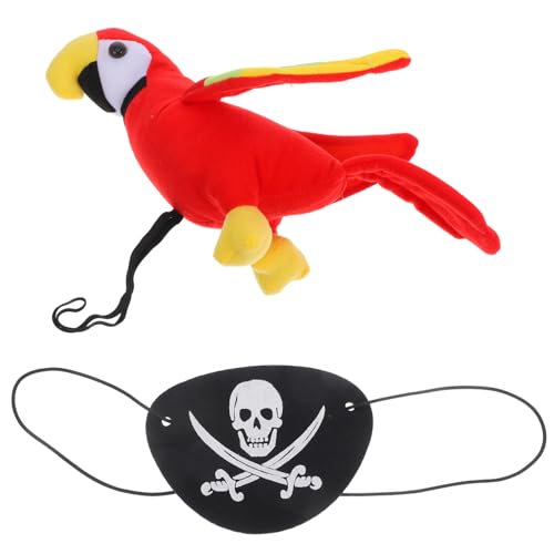 IMIKEYA 1 Satz Cosplay-Zubehör Kuscheltier papagei Piraten simulierter Papagei Piratenvogel für die Schulter Piraten-Papagei- für Papageienkostüm Plüsch von IMIKEYA
