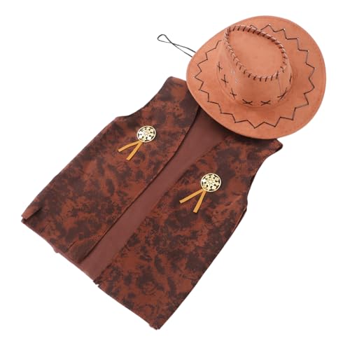 IMIKEYA 1 Satz Cowboy Kostüm für Erwachsene Western Cowboy Outfit mit Hut und Zubehör für Halloween Karneval und Themenpartys Vielseitig Einsetzbar Auffällige IMIKEYA 1 Satz Cowboy Kostüm für Erwachsene Western Cowboy Outfit mit Hut und Zubehör für Halloween Karneval und Themenpartys Vielseitig Einsetzbar Auffällige von IMIKEYA
