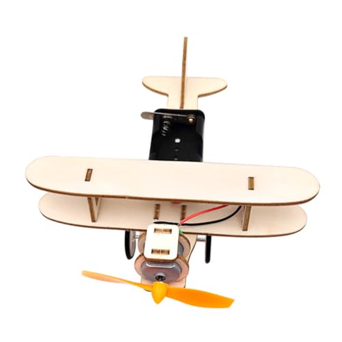 IMIKEYA 1 Satz DIY Holzflugzeug Modellset Elektrisches Flugzeug für Bastelspielzeug Kreativität und Praktischen Fähigkeiten für Frühe Bildung und Lernspiele von IMIKEYA