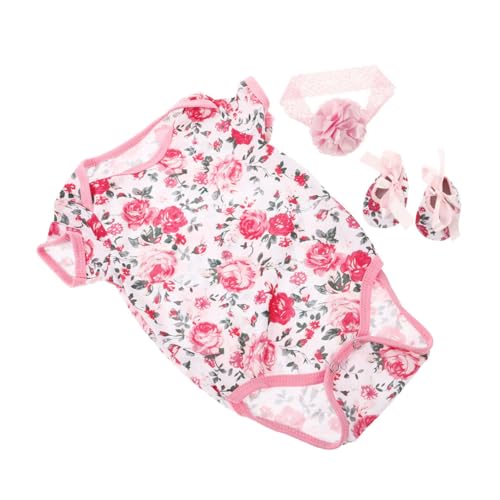 IMIKEYA Babypuppenkleid Für 0–2 Jahre – Puppenzubehör – Inklusive Kleidung Schuhen Stirnband – Bezaubernde Muster Für Puppen von IMIKEYA