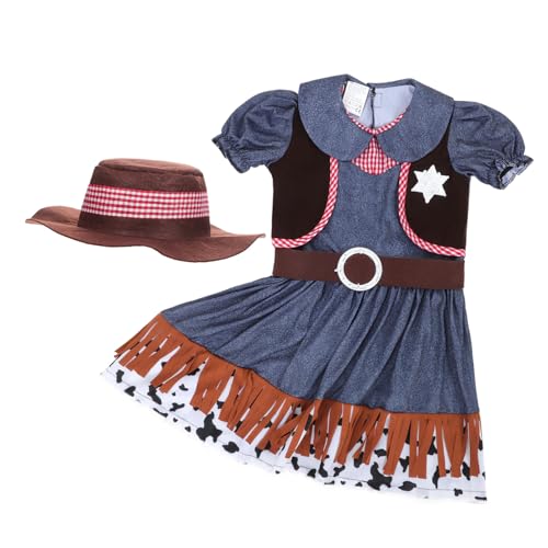 IMIKEYA 1 Satz Damen -Denim -Kleidung für Frauen Land Cowgirl-Kostüm für Mädchen Westernkleid für Mädchen Cowboy kostüm Western-Mädchen-Outfit westliche Kleidung für Frauen Tuch von IMIKEYA