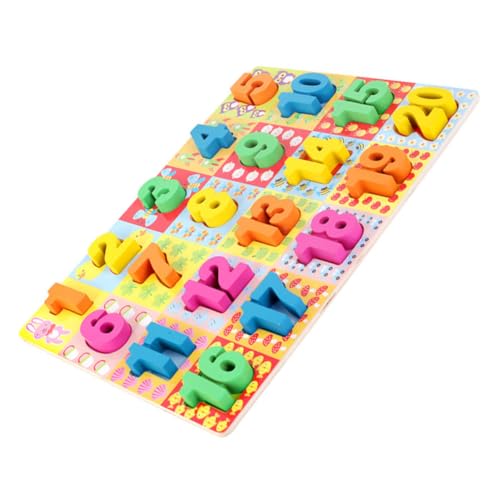IMIKEYA 1 Satz Digitale Panel -Spielzeuge Holzbausteine Rätselspielzeug pädagogisches Puzzle- aus Holz Frühes Bildungsspielzeug Bausteinspielzeug Papier von IMIKEYA