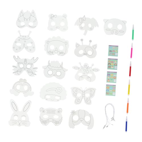 IMIKEYA 1 Satz Diy Tiermasken für Graffiti Masken zum Verkleidung für Halloween Karneval und Rollenspiele Kreatives Bastelset für Handwerkskunst IMIKEYA 1 Satz Diy Tiermasken für Graffiti Masken zum Verkleidung für Halloween Karneval und Rollenspiele Kreatives Bastelset für Handwerkskunst von IMIKEYA