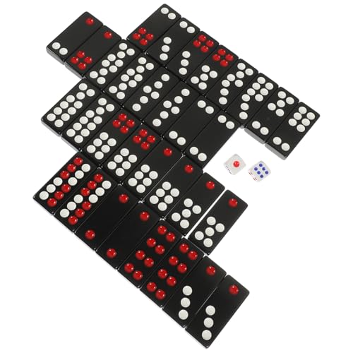 IMIKEYA 1 Satz Domino -Schach und Kartenspiele chinesische Paigow-Fliesen Paigow-Spiel Paigow-Fliesen-Set Tragbare Paigow-Fliesen chinesischer Paigow-Bausatz Schwarz von IMIKEYA