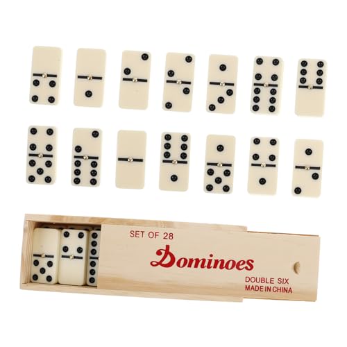 IMIKEYA 1 Satz Dominosteine ​​für familienspiel holzbox Domino kinderspiel Party Dominotisch Domino-Tabletts Mini Dominosteine Dominoes Spiel Domino- von IMIKEYA