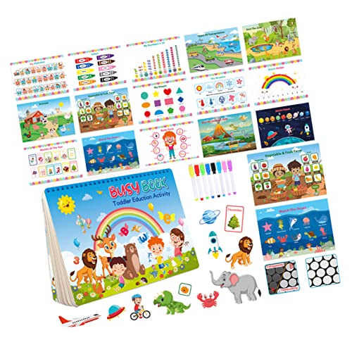 IMIKEYA 1 Satz Early Education Aufklärungsbuch Aufkleberbücher Aufkleberbuch für Kleinkinder herausnehmbares Stickerbuch Childrens wiederverwendbares Aufkleberbuch Kinderstockbücher Papier von IMIKEYA