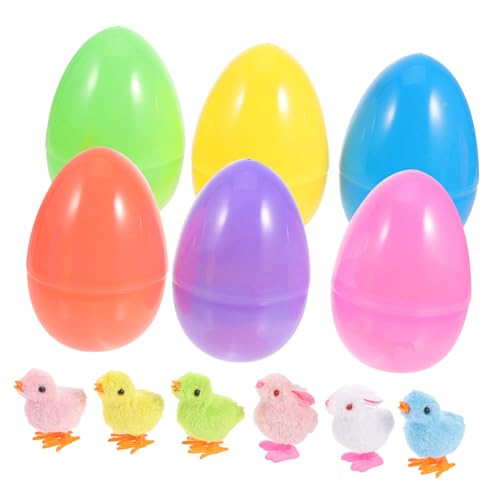 IMIKEYA 1 Satz Eierschalen-Kaninchen-Hühner-Set Hase für kinderspielzeug kauspielzeug hühner Toy Partyartikel für Ostergeschenke für Plastik IMIKEYA 1 Satz Eierschalen-Kaninchen-Hühner-Set Hase für kinderspielzeug kauspielzeug hühner Toy Partyartikel für Ostergeschenke für Plastik von IMIKEYA