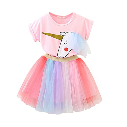 IMIKEYA 1 Satz Einhorn Regenbogen Tüllrock Mädchen Kleidung Kostüm für Geburtstag und Party Cosplay Outfits für Kleine Mädchen von IMIKEYA