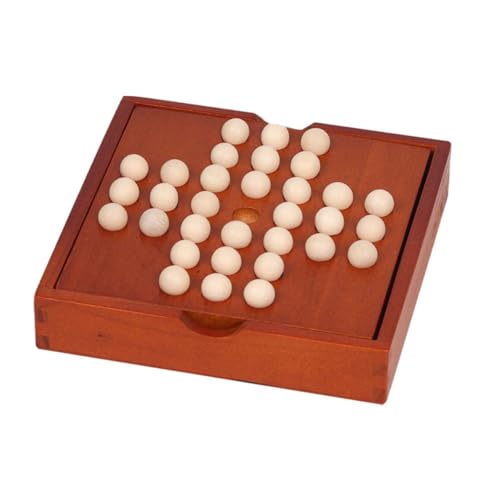 IMIKEYA 1 Satz Einzelnes Edles Schach Spiel Party Planke Spaß Q Schachbrett Aus Holz Frühpädagogisches Angebot Aufbewahrungsbehälter Für Schach Brown Hölzern von IMIKEYA