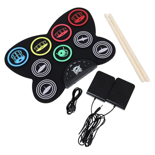 IMIKEYA 1 Satz Elektronische Trommel Tragbares Elektronisches Schlagzeug Kreatives Elektronisches Schlagzeug Musikalische Trommel Percussion Drum Schlaginstrumente Trommeln PVC Bunt von IMIKEYA