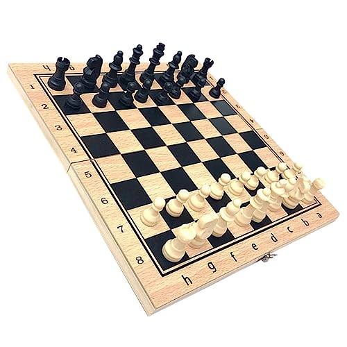 IMIKEYA 1 Satz Faltbares Schachspiel für Spiele aus Tragbares Schachbrett für Jungen und Leicht und Praktisch Reisen und Familienunterhaltung von IMIKEYA