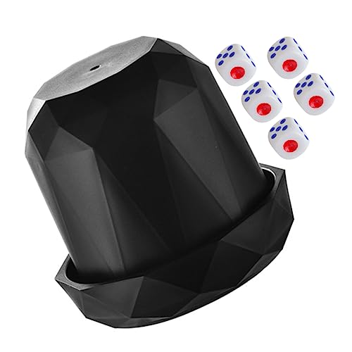 IMIKEYA 1 Satz Farbbecher Ktv Brettspiel Lustige Würfelspiel-Requisite Abs Black von IMIKEYA