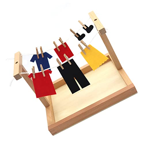 IMIKEYA 1 Satz Farbenfrohes Holzspielzeug für Lernspielzeug für Aufhängen von Kleidung der Kreativität und Hand Augen Koordination von IMIKEYA