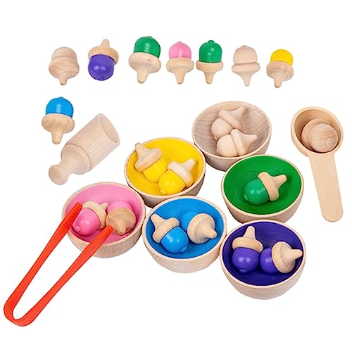 IMIKEYA Farbsortierspielzeug Satz für Kinder Kognitives Gyroskop und Bechersortierspielzeug zur Motorik und Farberkennung von IMIKEYA