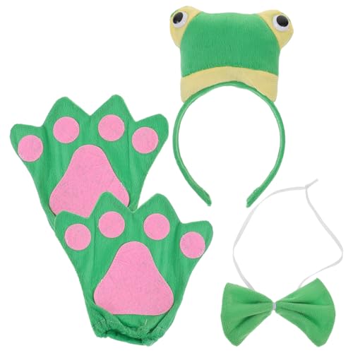 IMIKEYA 1 Satz Frosch-Stirnband-Set Kind Frosch Kostüm Stirnband Froschkostüm Frosch Stirnband Froschparty -Dekorationen Frosch Cosplay Prop Halloween-Cosplay-Zubehör Stoff Green von IMIKEYA