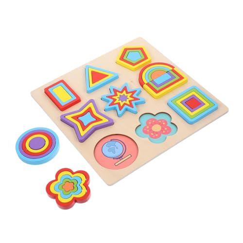 IMIKEYA 1 Satz Geometrisches Holzspielzeug Pädagogisches Puzzle für Montessori Bauklötze Kreativität und Feinmotorik Farbenfroh und Sicher IMIKEYA 1 Satz Geometrisches Holzspielzeug Pädagogisches Puzzle für Montessori Bauklötze Kreativität und Feinmotorik Farbenfroh und Sicher von IMIKEYA
