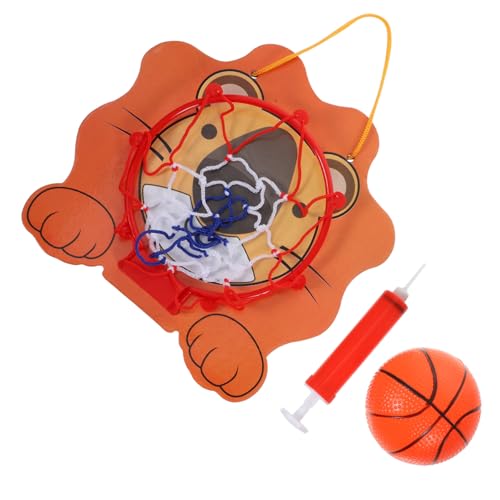 IMIKEYA Indoor Mini Basketballkorb Set Faltbarer Basketballrahmen Mit Aufblasbarem Ball Geeignet Für Junge Mädchen Cartoon- Design Platzsparend Für Spielzimmer Und Büro von IMIKEYA