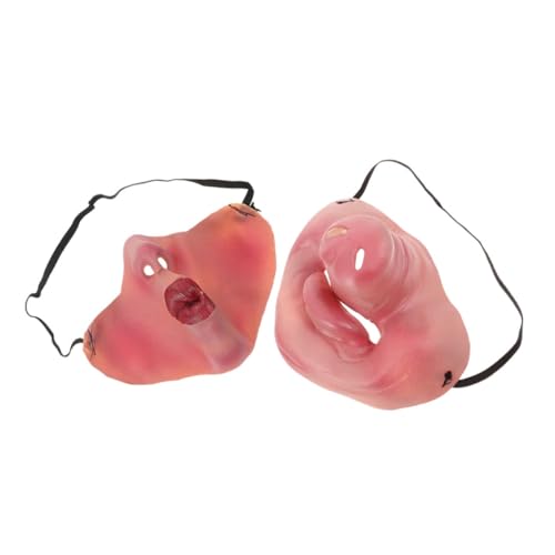 IMIKEYA 1 Satz Halbmaske Schwein für Erwachsene Lustige Halloween Maske mit Schweinenase und Tierkostüm Accessoire für Partys und Verkleidungen von IMIKEYA