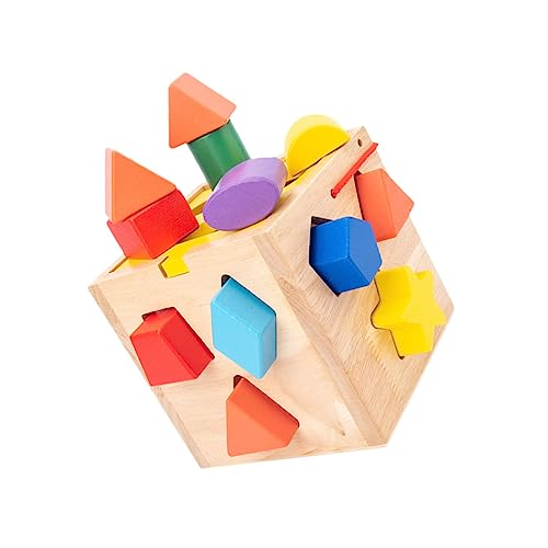 IMIKEYA 1 Satz Handliches Formensortierspielzeug Bauklötze für Pädagogisches Holzspielzeug zur Frühen von Motorik und Kreativität für Interaktive Spielzeiten und Eltern Interaktion von IMIKEYA
