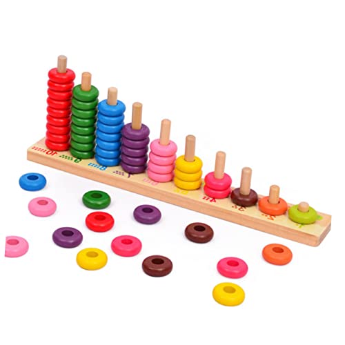 IMIKEYA Großes Holz-mathematikspielzeug Für Junge Mädchen Pädagogisches Lernspielzeug Für Frühe Bildung Montessori-bausteine Für Addition Und Subtraktion Interaktive Spielzeuge Für von IMIKEYA