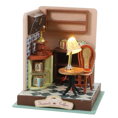 IMIKEYA 1 Satz Hölzerne Handgefertigte Bauspielzeug Mini Klein Winziges Haus Bausatz DIY-Haus Kabine-kit Handgefertigtes Modell Kabinenbausätze DIY-montagehausmodell Holzhütte Selber Bauen von IMIKEYA