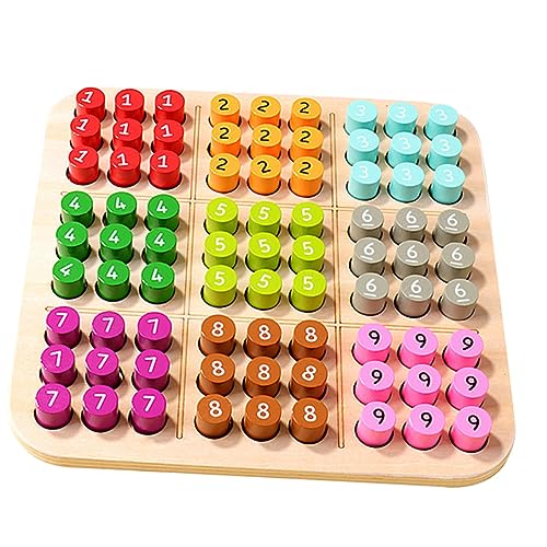 IMIKEYA 1 Satz Holz Sudoku für Mathe Frühkindlichen Bildung und Logisches für Vorschulkinder und IMIKEYA 1 Satz Holz Sudoku für Mathe Frühkindlichen Bildung und Logisches für Vorschulkinder und von IMIKEYA