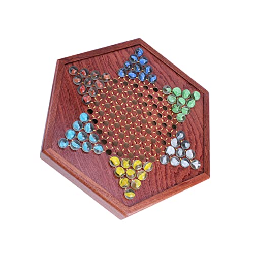 IMIKEYA 1 Satz Holzspielset für Chinesisches mit Farbigen Glasmurmeln und Aufbewahrungsfach Strategisches Brettspiel für Spieler Fördert und Denkfähigkeiten IMIKEYA 1 Satz Holzspielset für Chinesisches mit Farbigen Glasmurmeln und Aufbewahrungsfach Strategisches Brettspiel für Spieler Fördert und Denkfähigkeiten von IMIKEYA