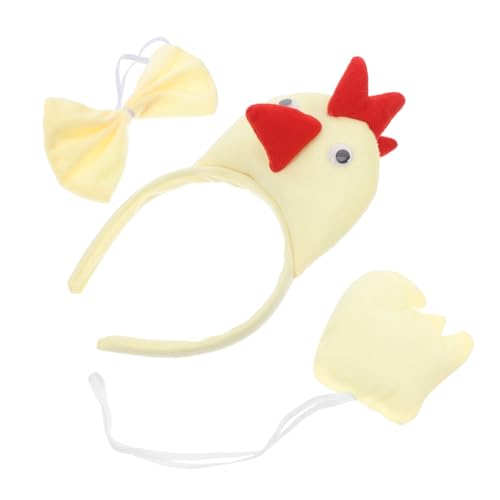 IMIKEYA 1 Satz Hühnchen Kostüm Set Teiliges Cosplay Zubehör mit Tier Kopfbedeckung für Ostern Halloween und Kostümpartys und Langlebig für Altersgruppen von IMIKEYA