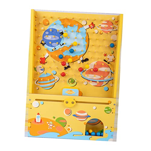 IMIKEYA 1 Satz Interaktives Eltern-Kind-Spiel Bildungsspielzeug Holzfänger Für Auge-Hand-koordinationsspielzeug Catcher-spielautomat Lustiges Spiel Intelligenzspiel Hölzern Gelb von IMIKEYA