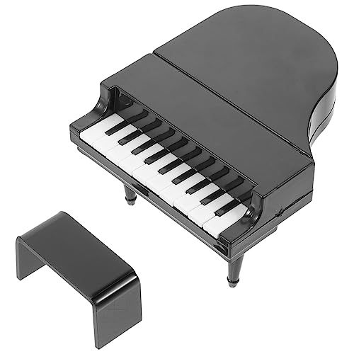 IMIKEYA 1 Satz Kinderspielzeugklaviermodell Figuren Mini-Gitarre Kinderklavier Miniatur Kleines Tastenklavier Keyboard-Klavier Für Möbel Und Accessoires Black Plastik von IMIKEYA