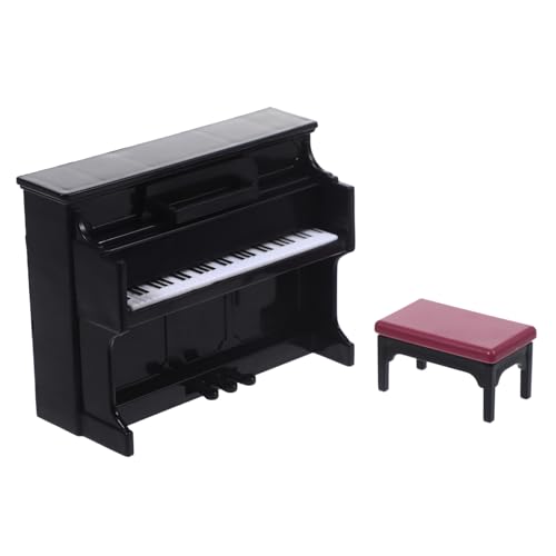 IMIKEYA 1 Satz Klaviermodell Instrumente Klavier für Minihaus Klaviertastatur für Miniaturmöbel Musical Instruments Musikinstrument Mini-Piano-Modell Mini-Möbelmodell Plastik Black von IMIKEYA