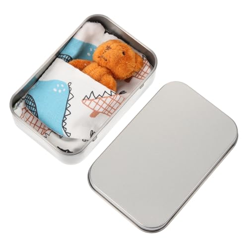IMIKEYA 1 Satz Kleine Bärenbox Taschentücher Kleiner Plüschbär Bärenspielzeug Aus Stoff Mini-stoffbär in Dose Bärenspielzeug Für Bär Dekoration Bärenverzierung Eisen von IMIKEYA