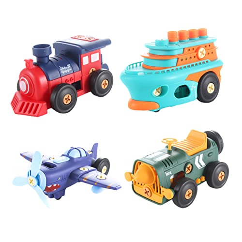 IMIKEYA 1 Satz Kreatives DIY Auto für Retro und Flugzeug Set Puzzle Elektronisches Zugspielzeug für Jungen und Zusammenbau von IMIKEYA
