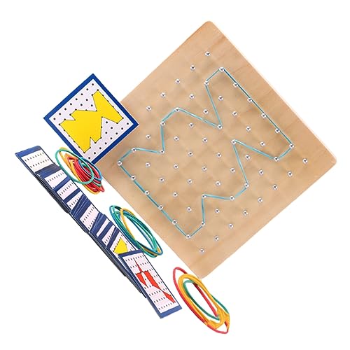 IMIKEYA 1 Satz Kreatives Geobrett aus Holz Montessori Lernspielzeug für Fördert Räumliches und Mathematische Fähigkeiten mit Elastischen Gummibändern für Vorschule und Grundschule IMIKEYA 1 Satz Kreatives Geobrett aus Holz Montessori Lernspielzeug für Fördert Räumliches und Mathematische Fähigkeiten mit Elastischen Gummibändern für Vorschule und Grundschule von IMIKEYA