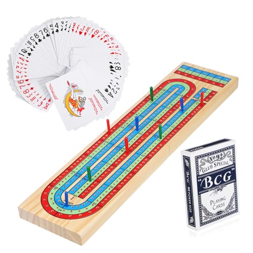 IMIKEYA 1 Satz Kribech -Kartenspielbrett Traditionelles Cribbage Board Cribbage Board mit Karten Krippenbrett für den Tisch Schachbrett Krippenspielbrett Krippenbrettspiel hölzern IMIKEYA 1 Satz Kribech -Kartenspielbrett Traditionelles Cribbage Board Cribbage Board mit Karten Krippenbrett für den Tisch Schachbrett Krippenspielbrett Krippenbrettspiel hölzern von IMIKEYA