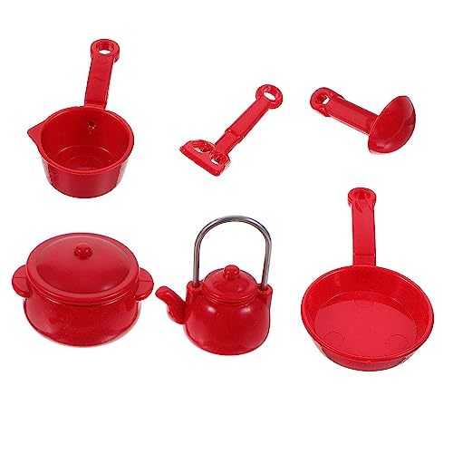 IMIKEYA 1 Satz Küchenspielzeug Miniaturküchenutensilien Miniaturkochgeschirr-Set Miniaturküchenzubehör-Set Mini-Hausküchen-Kochgeschirr Miniatur-Küchengeschirr Plastik rot IMIKEYA 1 Satz Küchenspielzeug Miniaturküchenutensilien Miniaturkochgeschirr-Set Miniaturküchenzubehör-Set Mini-Hausküchen-Kochgeschirr Miniatur-Küchengeschirr Plastik rot von IMIKEYA