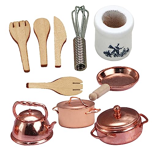 IMIKEYA 1 Satz Küchenutensilien für kleine Häuser für kinderspielzeug kinderknallzeug Fun Toy Funny Toys Töpfe und Pfannen Spielset für DIY Küchendeko Legierung von IMIKEYA