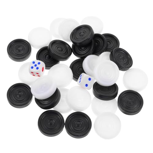 IMIKEYA 1 Satz Kunststoff Schach und Spielsteine Ersatzteile für Brettspiele Leicht und Langlebig für Erwachsene Kompatibel mit Schach und Dame von IMIKEYA