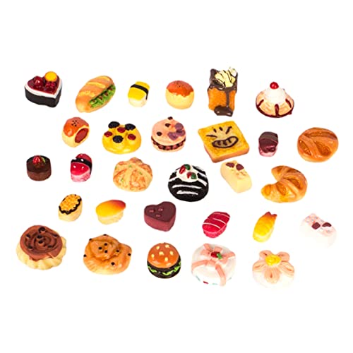 IMIKEYA 1 Satz Lebensmittel Set Teiliges für Puppenhaus Dekoration Essbare Nachbildung Mini Brot Kuchen Sushi für Kreative Rollenspiele und Küchenszenen von IMIKEYA