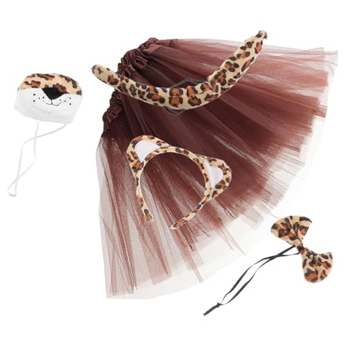 IMIKEYA 1 Satz Leopard Kostümset mit Haarreif Tüllrock Fliege und für Weihnachten Halloween und Kostümpartys für Cosplay und Tierverkleidungen von IMIKEYA