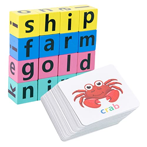 IMIKEYA 1 Satz Lernspielzeug Alphabet Buchstabenblöcke für Kleinkinder Karten Holzbausteine Kognitive Entwicklung und Koordination für Jungen IMIKEYA 1 Satz Lernspielzeug Alphabet Buchstabenblöcke für Kleinkinder Karten Holzbausteine Kognitive Entwicklung und Koordination für Jungen von IMIKEYA
