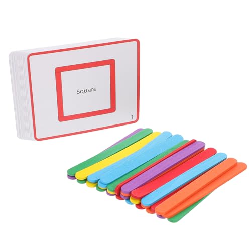 IMIKEYA 1 Satz Logic Stick -spielzeuge Kinderspielzeug Kleinkindspielzeug Sensorisches Große Bastelstäbe Holzstäbchen Lernspielzeug Für Kleinkinder 1-3 Papier von IMIKEYA