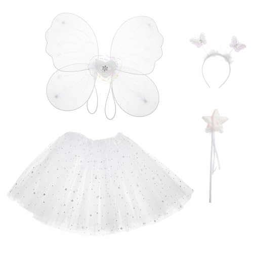 IMIKEYA 1 Satz Mädchen Fairy Kostüm Set mit Tüllrock und Flügeln für Geburtstagsfeiern Theateraufführungen Tanz Events und Atemberaubendes Design und Hautfreundlich IMIKEYA 1 Satz Mädchen Fairy Kostüm Set mit Tüllrock und Flügeln für Geburtstagsfeiern Theateraufführungen Tanz Events und Atemberaubendes Design und Hautfreundlich von IMIKEYA