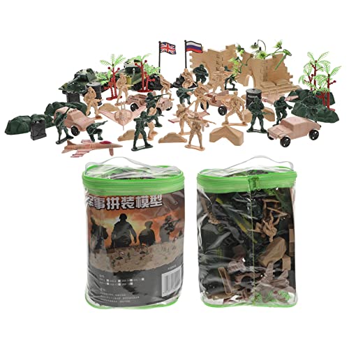 IMIKEYA 1 Satz Militärmodell Spielzeugset für Teiliges mit Realistischen Figuren Fahrzeugen und Flugzeugen für Fantasievolles und Modellbau Sicheres Langlebiges Material für Stundenlangen von IMIKEYA