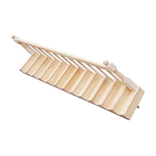 IMIKEYA 1 Satz Mini Holztreppe mit Handlauf Dekoratives Tischornament für Puppenhaus und Miniaturgarten DIY Zubehör für Kreative Gestaltung von Wohnaccessoires und Spielszene von IMIKEYA