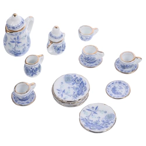 IMIKEYA 1 Satz Mini-Keramik-Teeservice Miniatur-Puppenhauszubehör Zubehör für Puppenhäuser Miniaturgeschirr aus Keramik lustige Spielsachen Puppenhaus Zubehör puppenhaus von IMIKEYA
