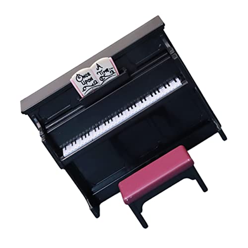 IMIKEYA 1 Satz Mini-Klavier-Ornament Puppenhaus Klavierminiatur Miniatur-Klavierfiguren Klavier mini für kinderspielzeug Klavier Modell Mini-Verzierung Plastik Black von IMIKEYA